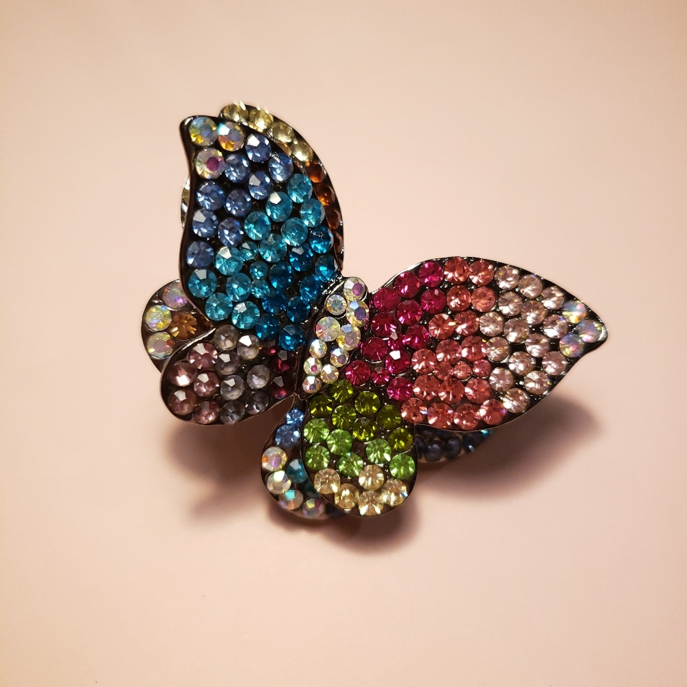 Butterfly Rhinestone Ring